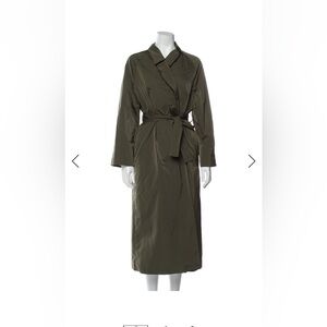 Momoni Olive Green Trench Coat for Women